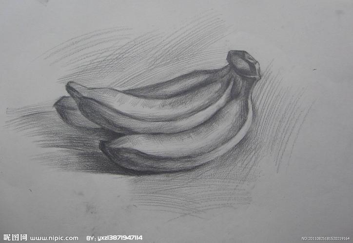 水果静物素描摄影图__美术绘画_文化艺术_摄影图库_昵