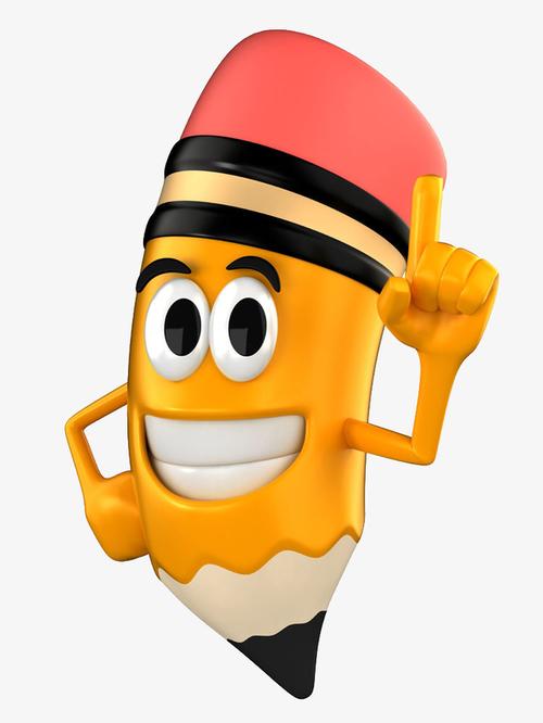 卡通可爱铅笔人