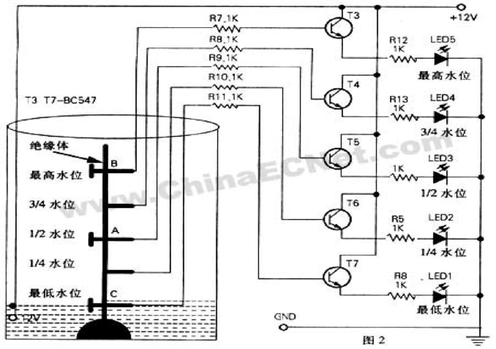 水位控制电路图水位控制器原理