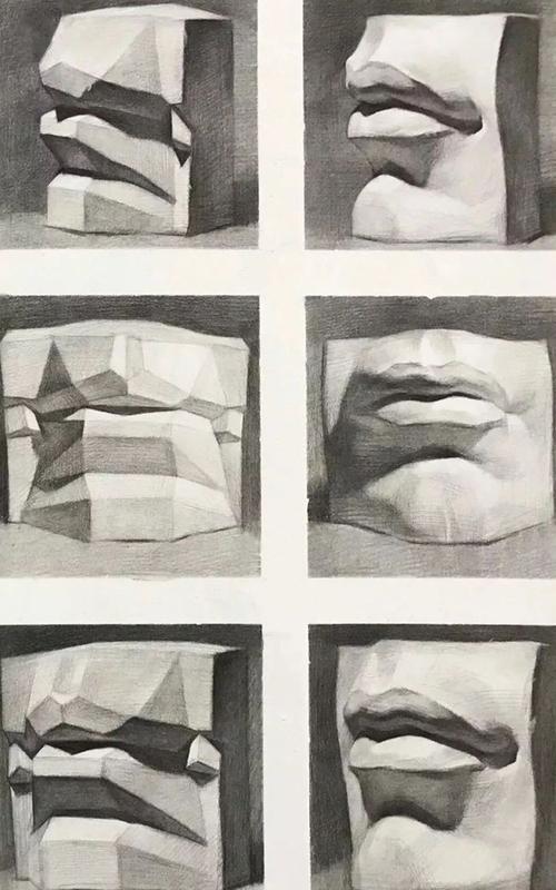 干货| 手把手教会你素描石膏像之嘴巴的刻画