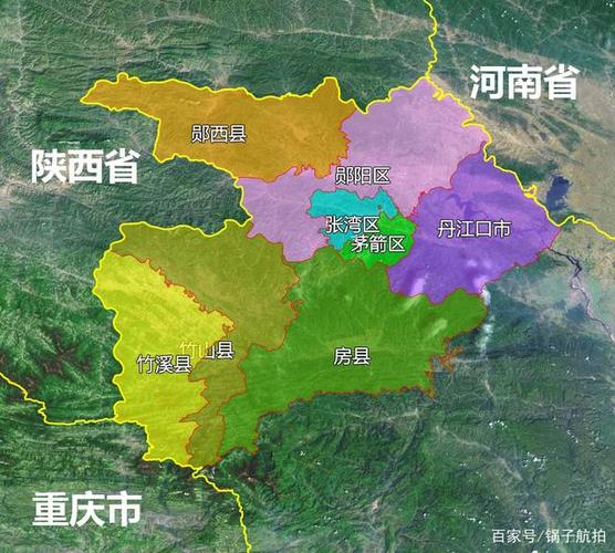 10张地形图,快速了解湖北省十堰市辖区县市