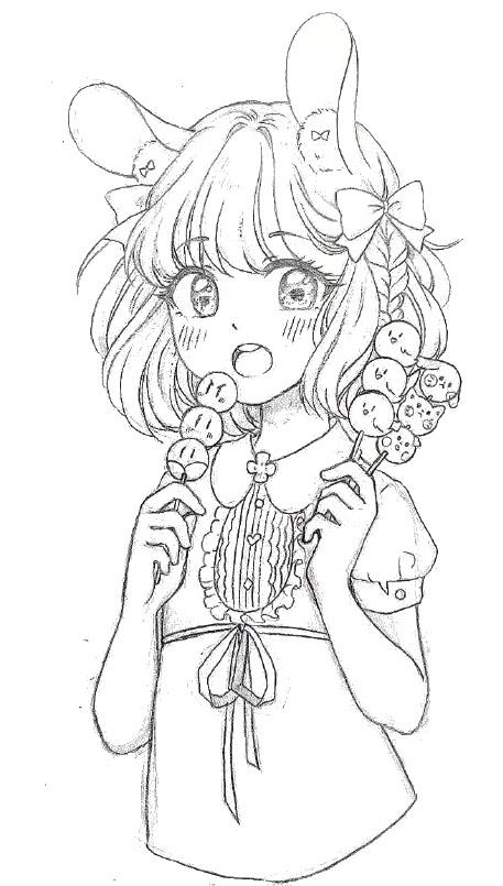 动漫线稿橙池未蓝crystal图源公众号手绘素材教程库