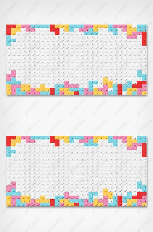 原创彩色俄罗斯方块乐高积木背景