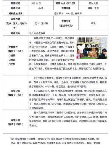 幼儿园#区域观察记录#户外活动观察记录_幼儿园_户外