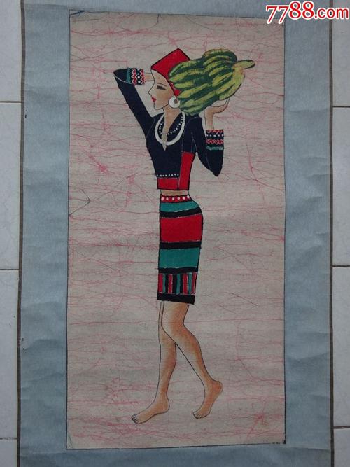 海南黎族黎锦绘画黎女