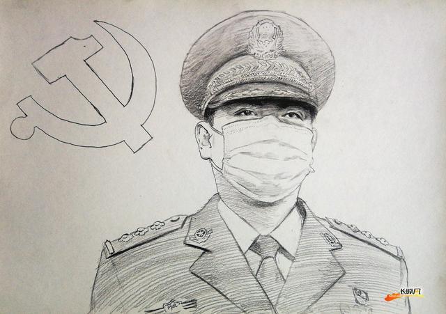 高清组图|90后民警用画笔定格抗疫感人瞬间