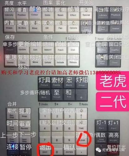 老虎二代控台按键中英文对照图