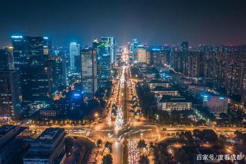 天府大道夜景航拍  摄影师 陈成