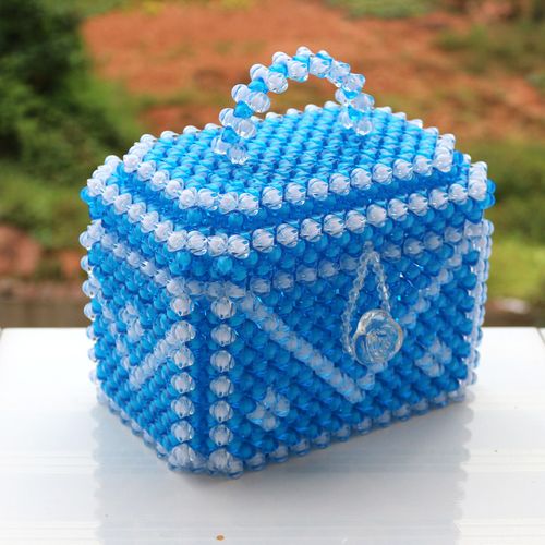 手工篮子艺品百宝箱收纳家居串珠制作工