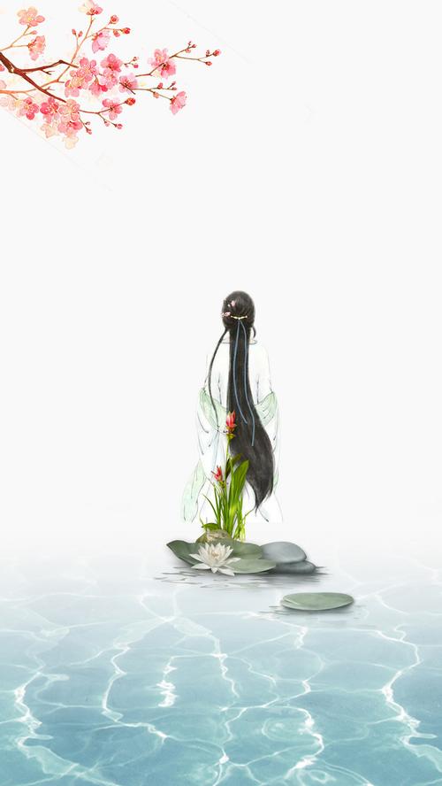中国风古代人物h5分层背景