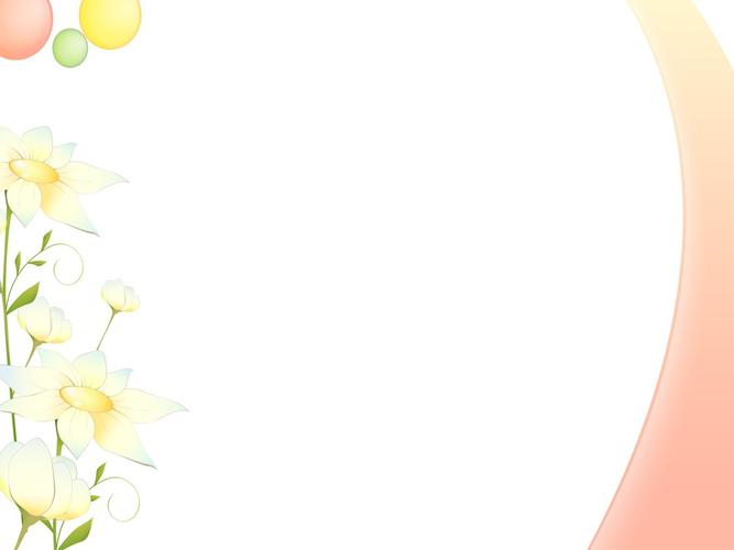 小花装饰的淡雅简约的_ppt背景图片_ppt课件背景图片