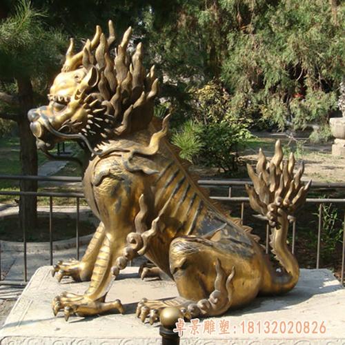 铜雕动物麒麟雕塑生产厂家