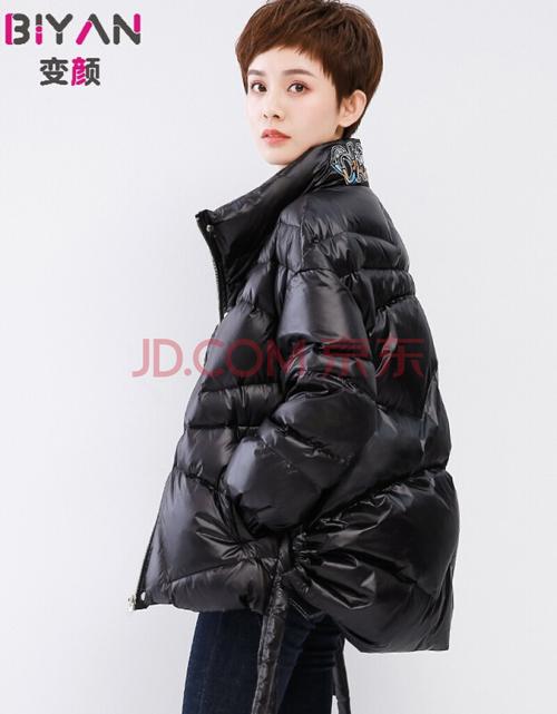 短装羽绒服女冬女生小款学生冬季短款立领小个子加厚羽绒服休闲鸭绒
