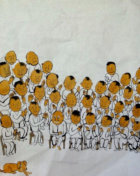 我悲伤的坐在一群傻逼中间