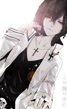 男,十字架,黑发,红瞳