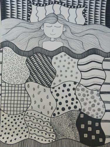 线绘黑白奥妙——锡林浩特市实验二校(4——6年级)优秀线描画作品展