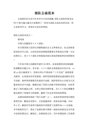 部队公函格式范文.docx