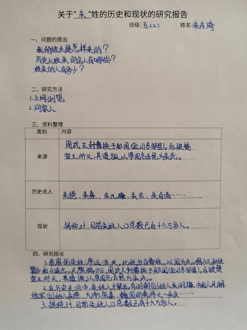 其它 关于姓的历史和现状的研究报告 写美篇      "我的姓是怎么来的?