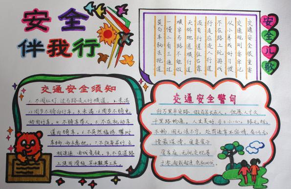 以交通安全为主题手抄报素材以交通安全为主题的画