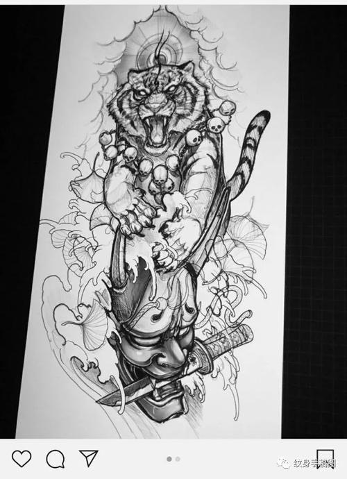 花臂纹身 纹身素材 最新纹身手稿 纹身图案 花臂纹身