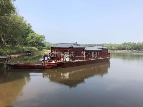 手工旅游画舫船,大型水上餐饮房船,电动游船,木船制造工艺厂电动客船