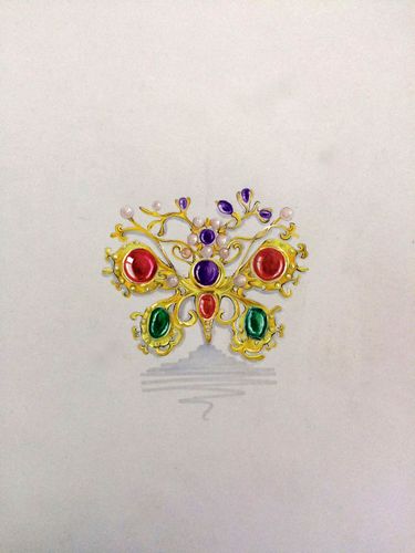 珠宝手绘临摹作品