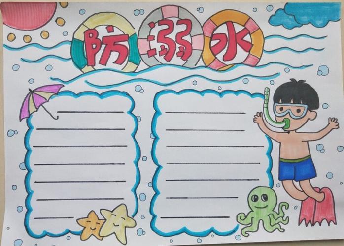 八年级学生开展防溺水手抄报活动长沙市中小学生防溺水手抄报作品展示