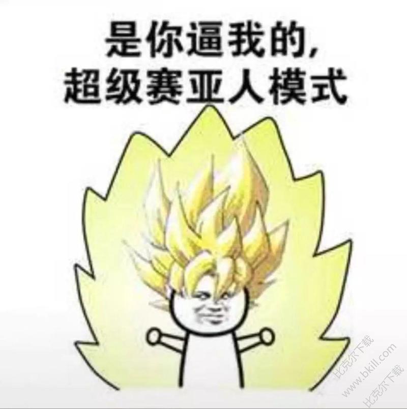 抖音超级赛亚人装逼表情包 6枚高清版 最新版