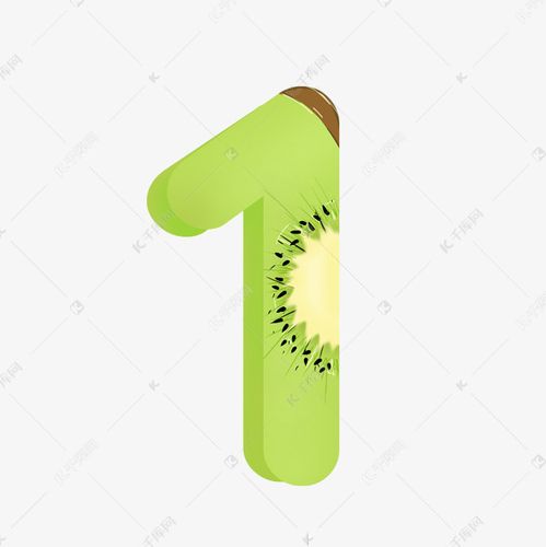 1卡通水果猕猴桃数字倒计时