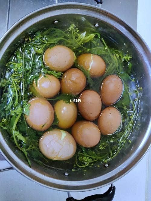 三月三,荠菜花煮鸡蛋_荠菜_煮鸡蛋_习俗_美食_美食展示