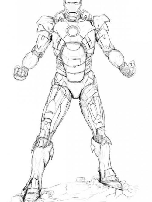 美术/创意画/简笔类素材钢铁侠_钢铁侠_美术_创意画_素材_绘画_绘画