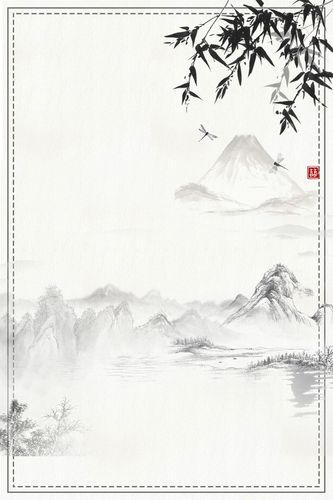 水墨画黑白中国风水墨墨迹背景