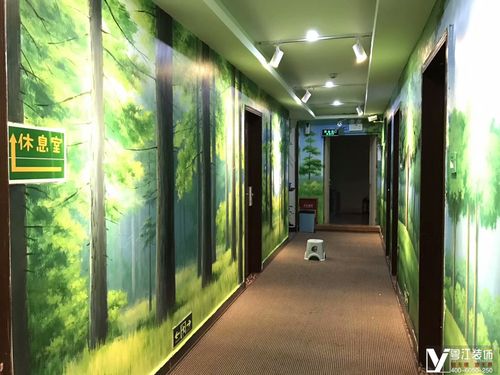 酒店会所过道奇幻森林墙绘壁画