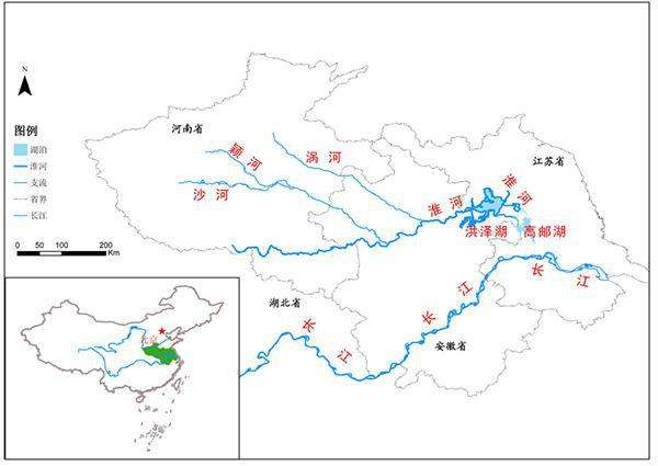 涡河,洪汝河,沙颍河河口:长江水源:河南省南阳市桐柏山老鸦叉流域面积