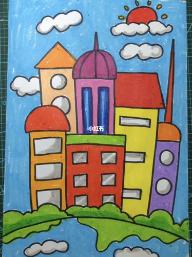 儿童画《七彩的房子》_儿童画_简笔画_文化_绘画