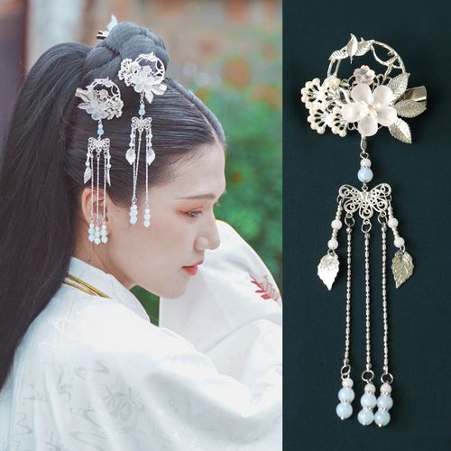 汉服配饰发夹流苏边夹步摇发簪盘发簪子女古风发饰古装头饰对夹
