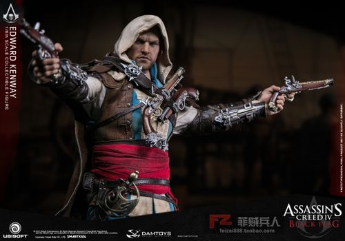 定制dam damtoys 1/6 刺客信条 黑旗 爱德华 肯维 dms003 人偶