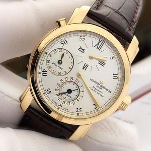 正品江诗丹顿马耳他系列42005/000j-8901机械黄金白面盘男表手表