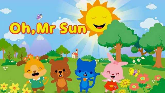 英语早教启蒙歌曲:mr sun 英文儿歌,欢快的旋律一起来唱吧