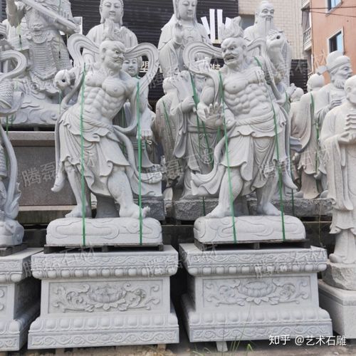 雕刻石雕哼哈二将价格哼哈二将石像图片