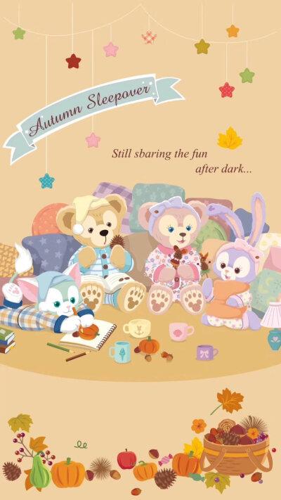 各位女生~达菲熊壁纸来啦( ` ~ 壁纸/手机壁纸/可爱壁纸/少女心壁纸