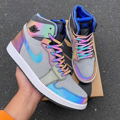 适配空军一号英雄联盟aj1af13m全息反光鞋带