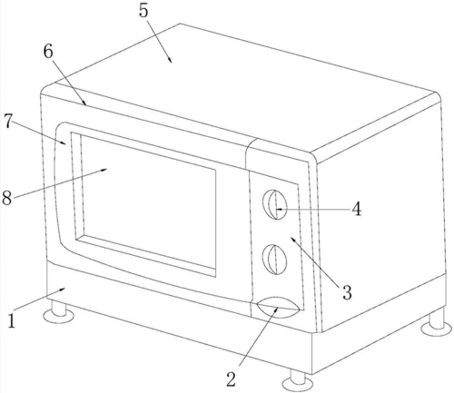 微波炉的防位移结构的制作方法