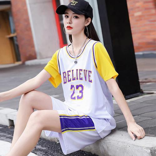 篮球服套装男女大学生运动比赛球衣假两件短袖训练背心有袖定制