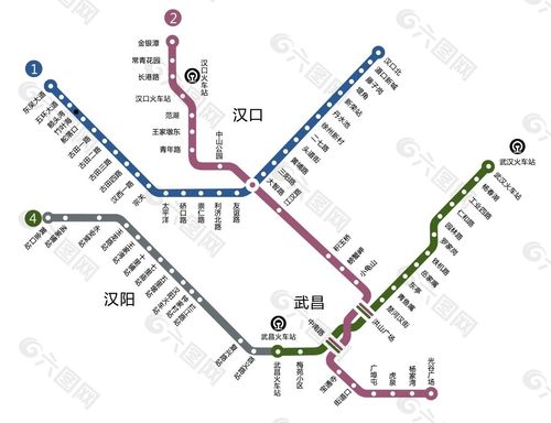 矢量武汉地铁线路图