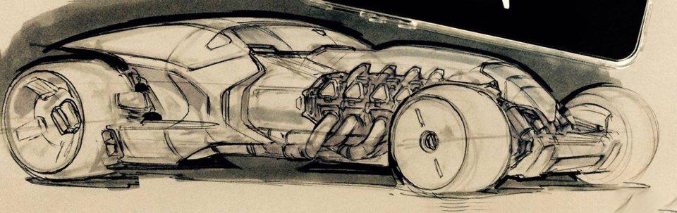 概念汽车手绘