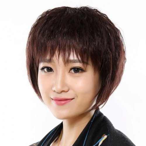 全头假发女短发短卷发女士玉米烫妈妈假发套蓬松自然中老年短发型