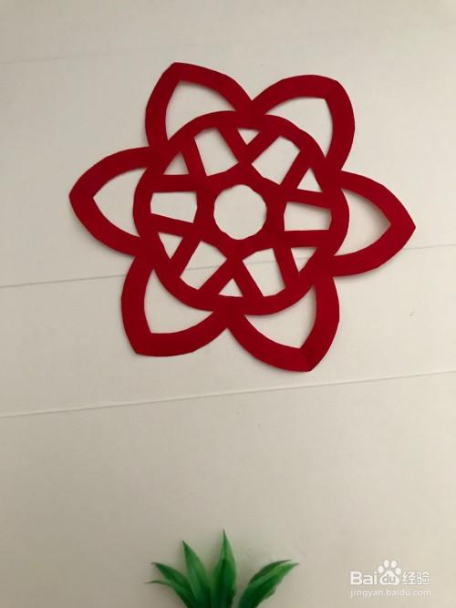 少儿简易手工启蒙剪纸 怎样剪一枝粗线条的花朵