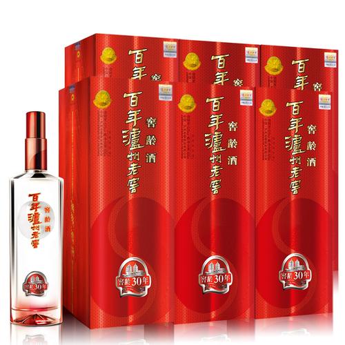 泸州老窖 百年窖龄 浓香型白酒(新老包装随机发货) 30年 52度 500ml*6