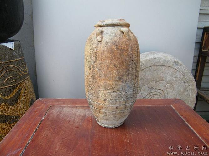 宋代.陶罐四系韩瓶